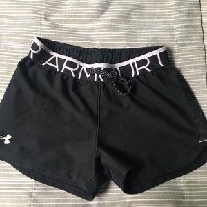 under armor black shorts